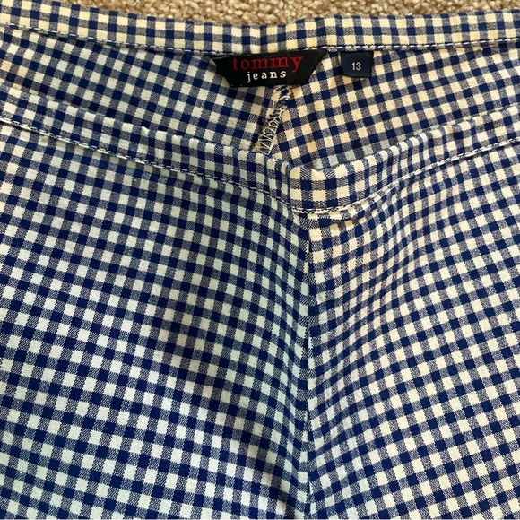 Tommy Jeans blue and white check crops, size 13 (Junior’s), size 10 (women’s) - Picture 2 of 7